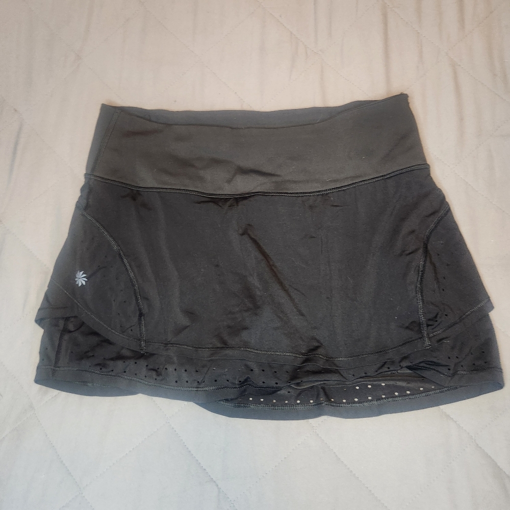 Athleta S Stealth TruCool Skort Athletic Tennis Golf Running Black Athleisure